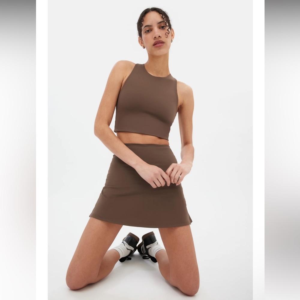 Girlfriend Collective Mauve Mini Skirt